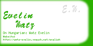 evelin watz business card